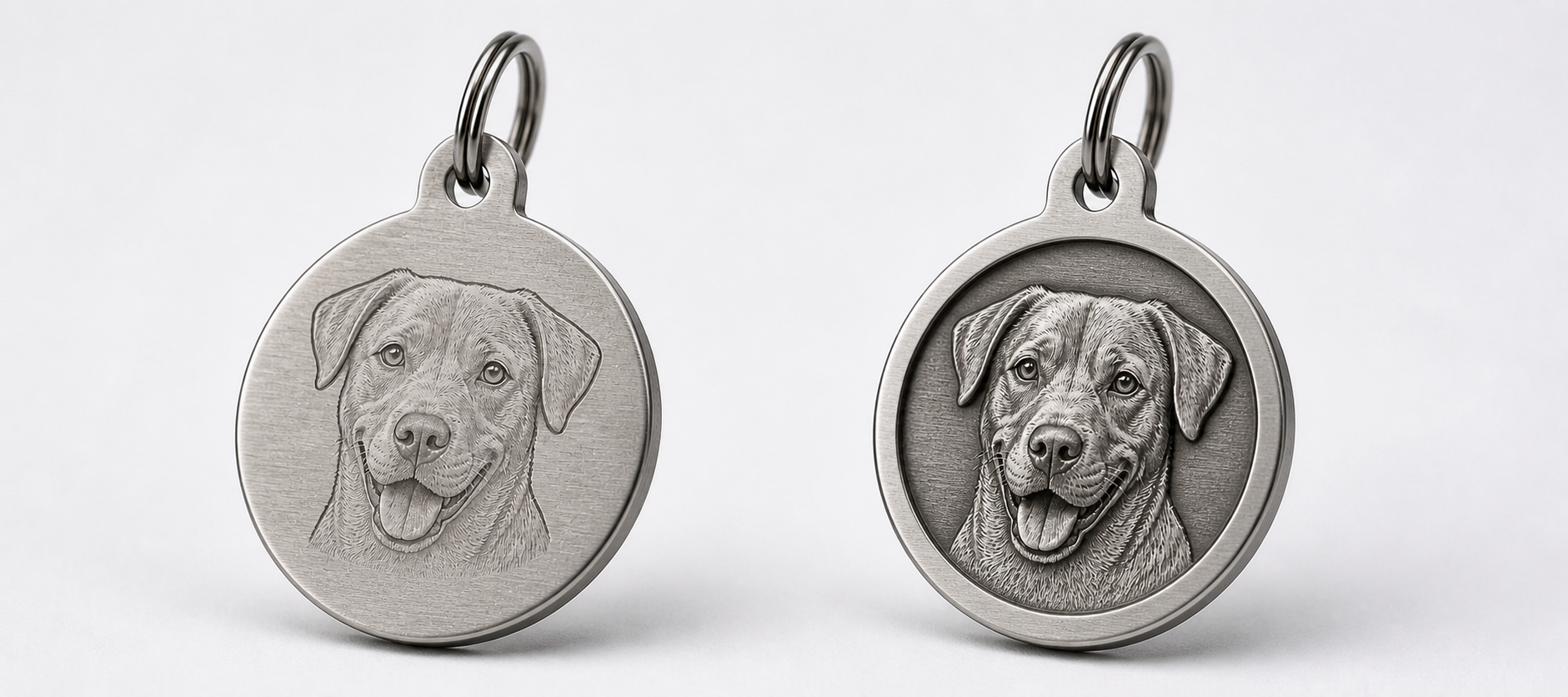Retrato grabado en bajo relieve y en alto relieve